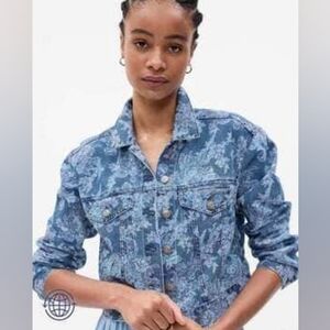 Gap × LoveShackFancy Floral Icon Denim Jacket